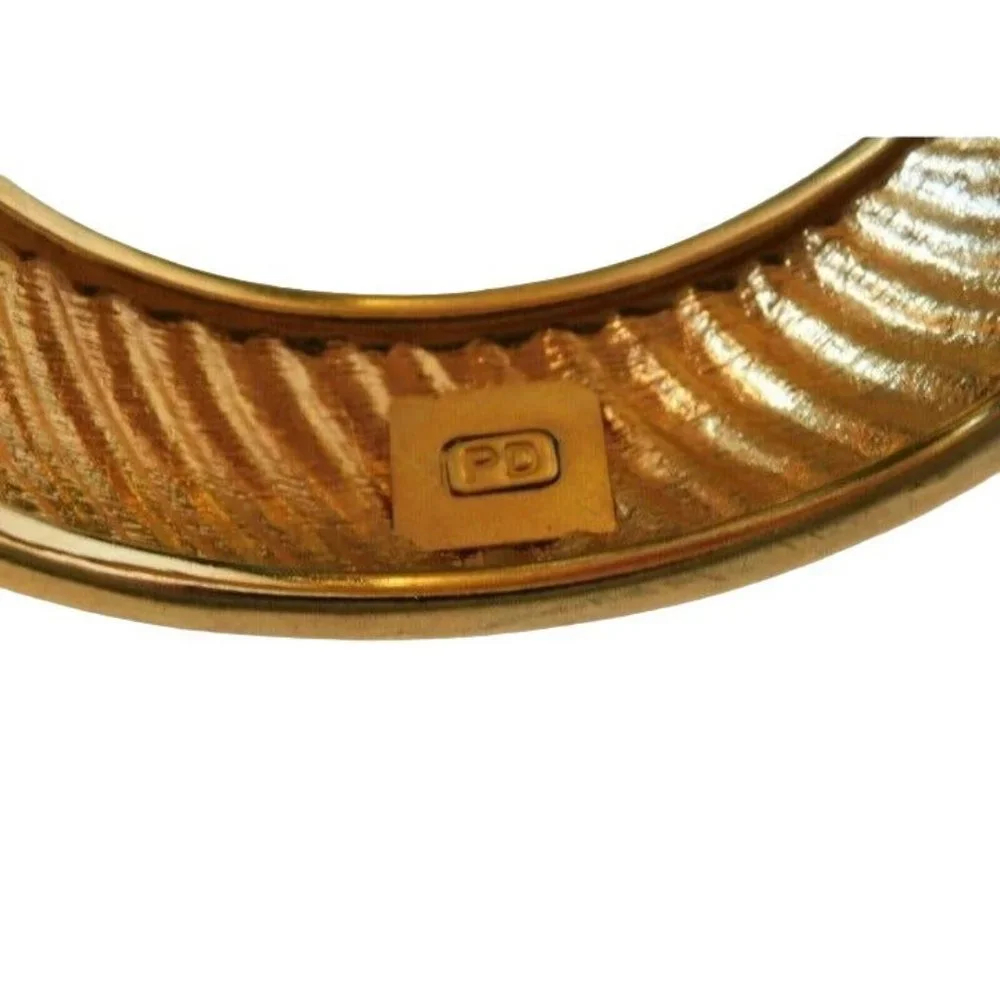 Premier Designs Caldwell Bracelet Hinged Bangle Antiqued Gold Plated